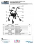 Replacement Parts List - Height Adjustable Rollator